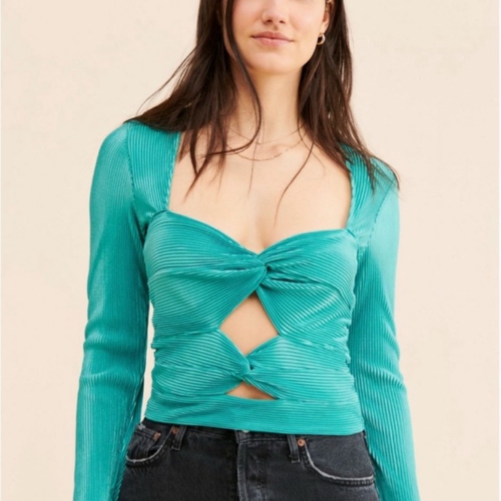 NWOT Free People Leah Twist Top